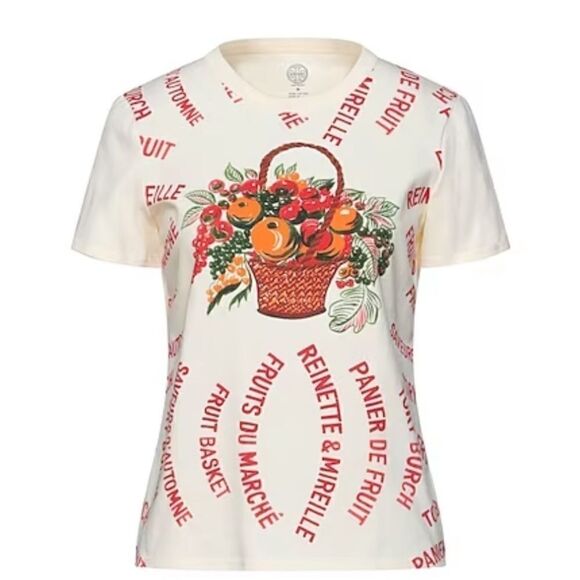 NWT TORY BURCH  FRUIT COTTON WOMAN T-shirts SIZE US XXL NEW WITH TAG​​​​​ - Picture 1 of 15